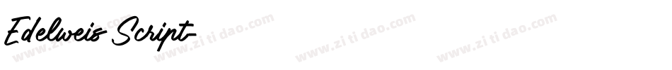 Edelweis Script字体转换